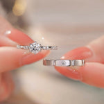 Elegant 1ct Simulated Moissanite Six-Prong Ring Luxury Wedding Jewelry For Women
