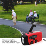 Portable Solar Emergency Weather Radio, Hand-cranked, AM Or FM Channels, NOAA Survival Radio, With LED Flashlight, 2000 MAh Rechargeable Battery, Suitable For Smartphones, Suitable For Home, Outdoor C