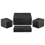 Patio Outdoor Furniture Cover 4-Piece Set 420D Waterproof Table Chair Sofa