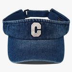 Cross-border Simple Washed Embroidery Three-dimensional Letter  C  Round-top Hat For Outdoor Use, Adjustable Sun Protection Hat, Suitable For Outdoor Golf