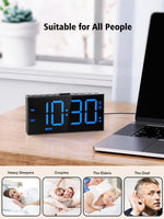 A Loud Alarm Clock With A Bed Vibration Device, Specially Designed For People With Severe Insomnia. It Is Suitable For Those With Hearing Impairments And Deafness. It Has 2 Alarm Functions, 3 Vibratio