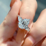 Fashion Classic Six-Prong 1 Carat Diamond Ring Luxury Wedding Jewelry Adjustable For Couples