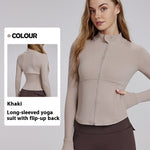Back Mesh Breathable Yoga Clothing Top Coat