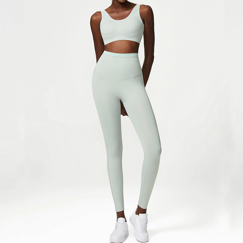 Women's Seamless Nude Yoga Clothing Suit