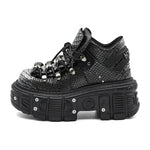 Chunky-sole Punk-style Platform Tank Boots For Women