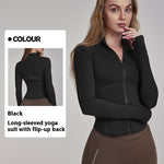 Back Mesh Breathable Yoga Clothing Top Coat
