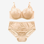 Women's Lace Underwire Push Up Lingerie Panty Set