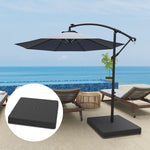 4 Piece Offset Umbrella Base Weight For 176 Lbs Sand Heavy Duty Outdoor Weights For Umbrella Stand, Black