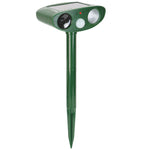 1Pc Solar Ultrasonic Animal Repeller PIR Sensor Animal Repellent Chaser With Flashing Light IPX4 Waterproof For Chasing Deer Raccoon Squirrel Rat Skunk Rabbit Mole Dog Cat Snake