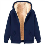 Women's Heavyweight Fleece-lined Thickened Hoodie In Color