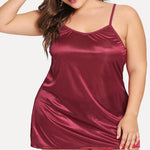 Comfortable Sheer Plus-Size Sexy Suspender NightgownLounge Dress