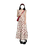 Women's Fashionable Slim-fit Floral Print Slip Dress