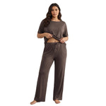 Best-selling Casual Long-sleeve Top And High-waisted Pants Set