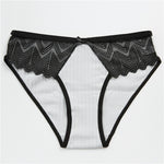 Low waist girlie lace panty breathable pink