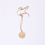 Twelve 12 Constellation Coin Necklace Female Double-sided Gold Coin Pendant Trendy Net Red Student Clavicle Chain Necklace Titanium Steel