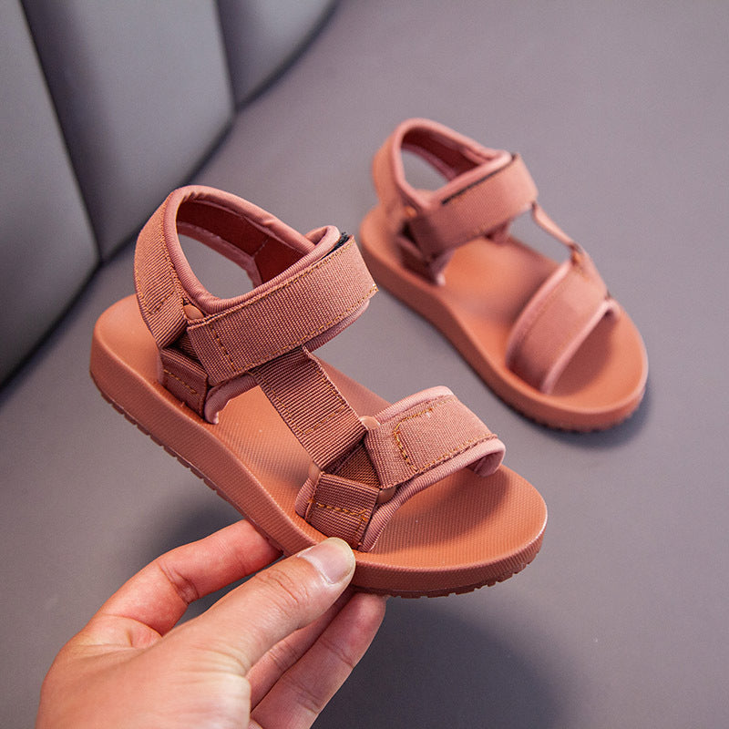 Boys Casual Faux Leather Slide Sandals