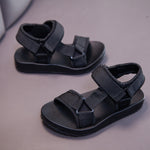 Boys Casual Faux Leather Slide Sandals