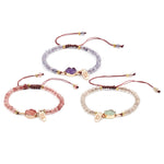 New Cross-Border Jewelry 4Mm Faceted Stone Bracelet Hand-Woven Stone Bracelet