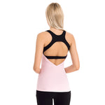 Contrasting Color Yoga Vest Stretch Slim Fit With Chest Pad Nylon Running Sports Fitness Clothing Professional Yoga Clothing Top