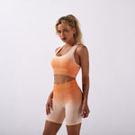 Tie-dye Gradient Multicolor Yoga Clothing Suit