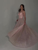 Sequined Backless Evening Dress