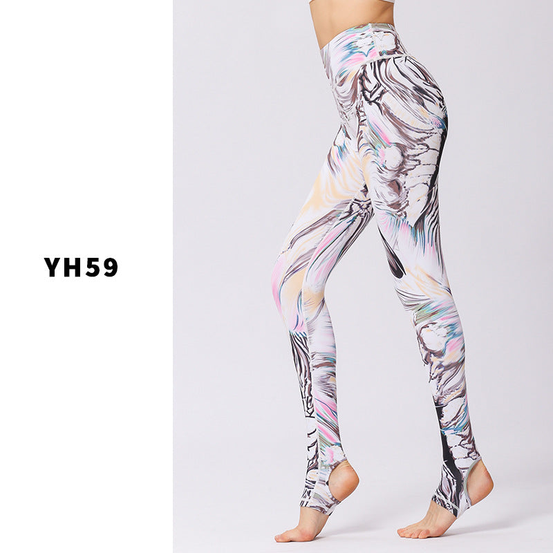 Yoga clothing women's breathable foot tights
