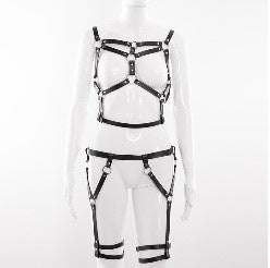 Leather Bow Hanging Panty-hose Belt