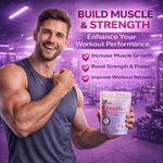 Creatine Monohydrate Gummies, 5 Grams Per Serving, Sugar-free Creatine Gummies, Suitable For Workouts, Strength, Cognitive Health, And Muscle Support, Gluten-free, Berry-enhanced, 36 Gummies.