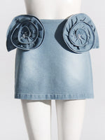 Stylish 3D Floral High-waisted Skirt