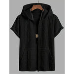 Letter-printed Hooded T-shirt Jacquard Design