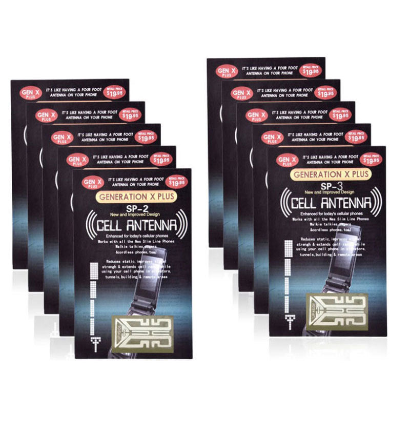 Cell phone signal enhancement stickers