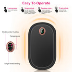 Black-Pink Color Options -- 1Pc Rechargeable Hand Warmer Electric Hand Heater Portable Reusable Pocket Warmer Power Bank With Digital Display 2 Levels Double-sided Heating