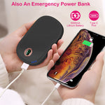Black-Pink Color Options -- 1Pc Rechargeable Hand Warmer Electric Hand Heater Portable Reusable Pocket Warmer Power Bank With Digital Display 2 Levels Double-sided Heating
