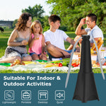 2 Pack Portable Reflective Fly Repellent Fan Rechargeable Battery Powered Table Food Fly Trap With Pattern Soft-Stop Blade Hanging Hook Indoor Outdoor Table