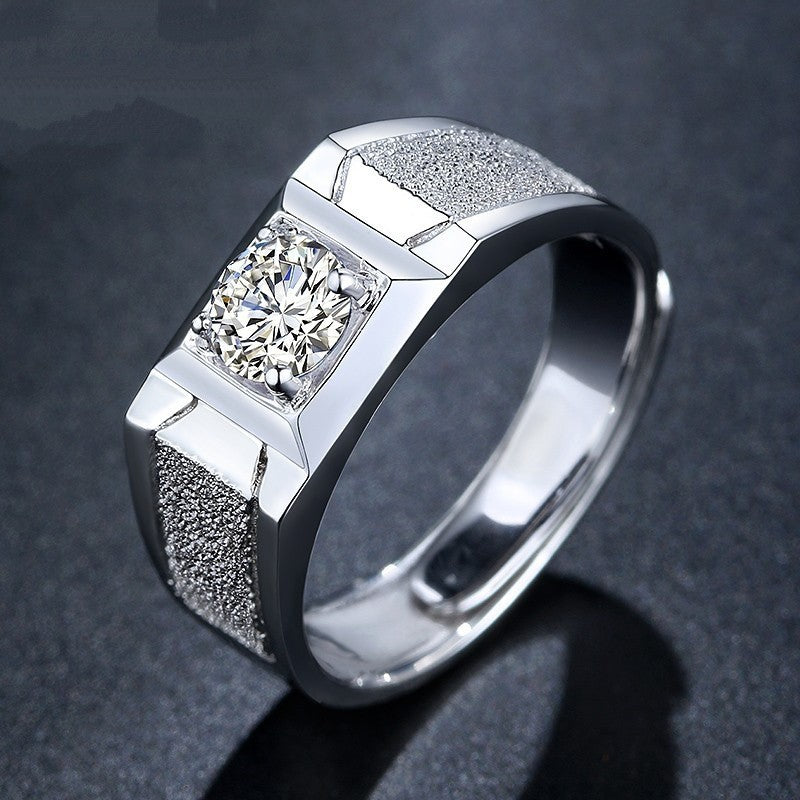 Elegant 1ct Simulated Moissanite Six-Prong Ring Luxury Wedding Jewelry For Women