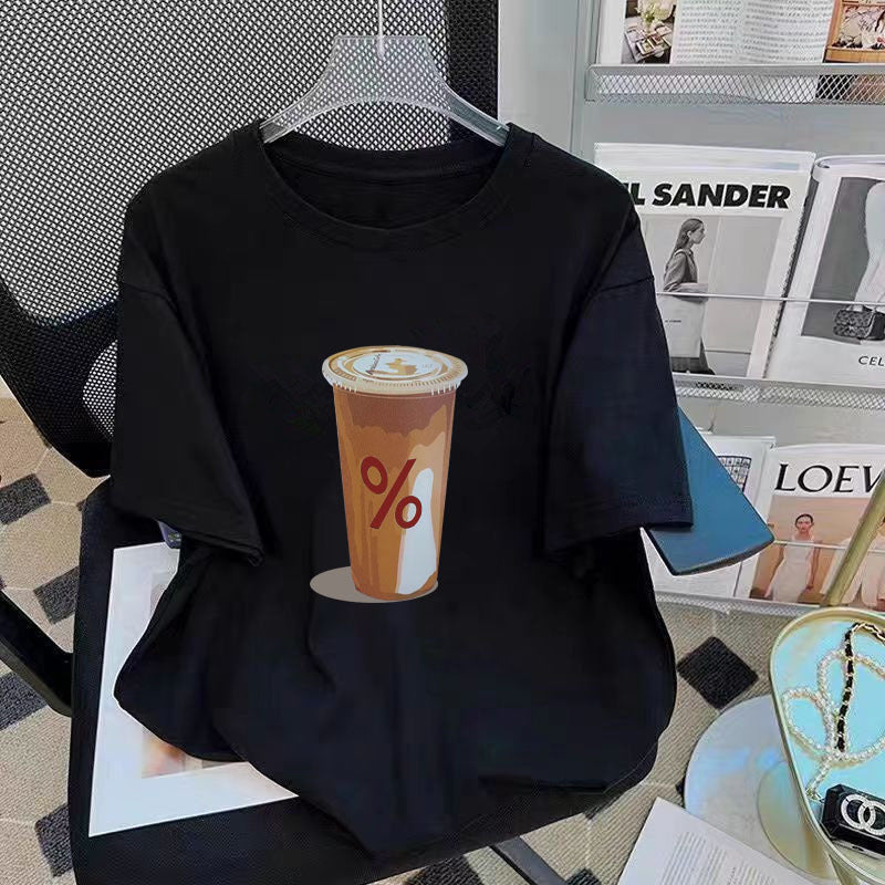 Men's Loose Plus-Size Crew-Neck Printed Athletic Base Layer Top