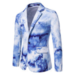 Men's Printed Single Breasted Casual Suit Jacket