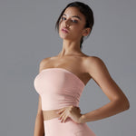 New Solid Color Chest Wrap Yoga Clothing Top
