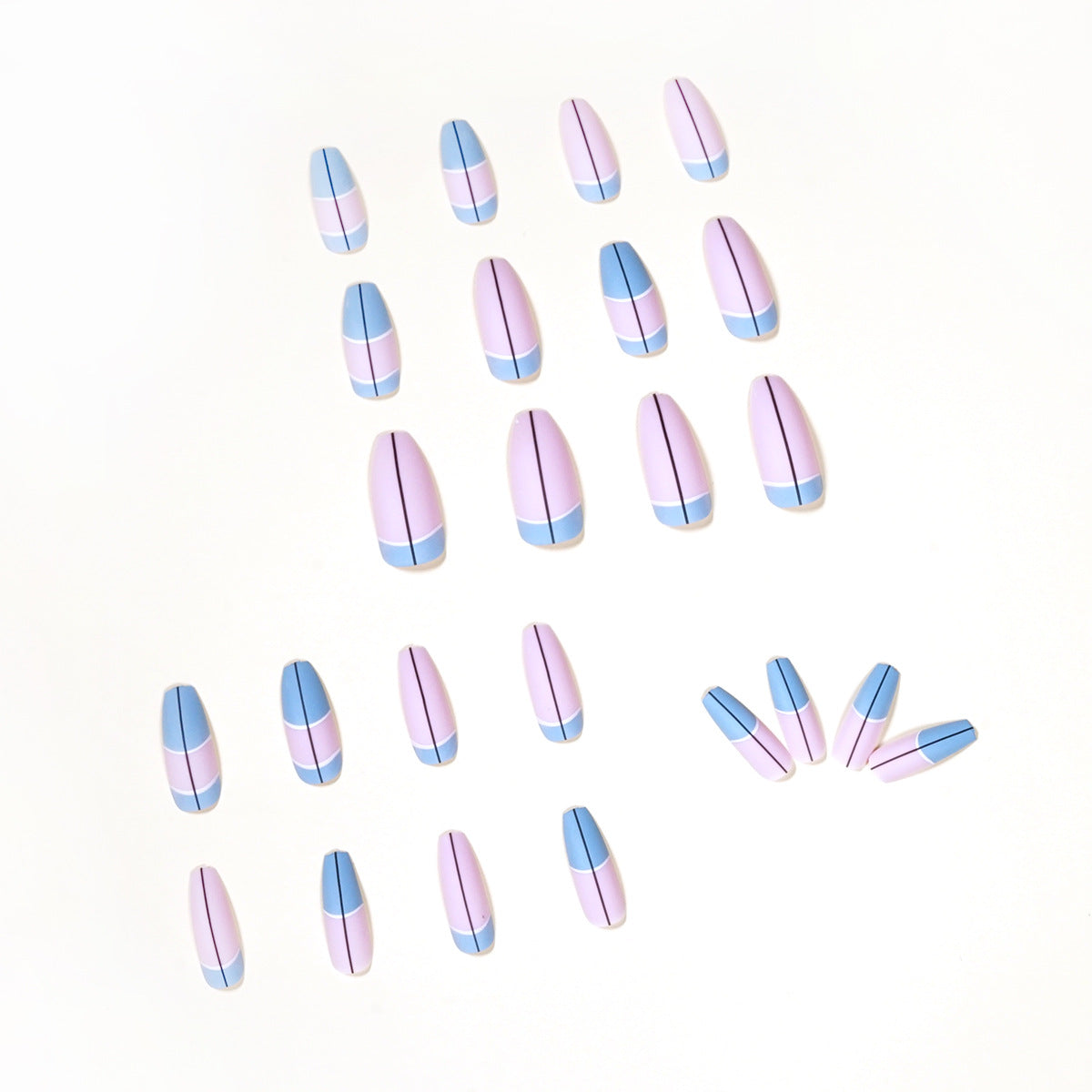 Nail Enhancement Blue French Patch