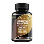 Shilajit Capsules, Ashwagandha, Gokshura, 85 Trace Minerals, High Potency Gold Grade Himalayan Shilajit Supplements, 60 Capsules For Women And Men