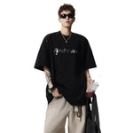High-Street Letter Print Loose Crewneck Half-Sleeve T-Shirt