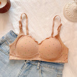 Womens Casual Seamless Anti-Sag Bra And Panty Set