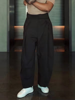 Black High Waisted Pleated Balloon Pants