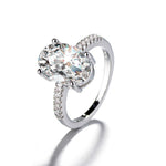 Fashion Classic Six-Prong 1 Carat Diamond Ring Luxury Wedding Jewelry Adjustable For Couples