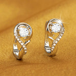 Korean Fashion Classic Silver Elegant Womens Musical Note Earrings Jewelry