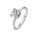 Fashion Classic Six-Prong 1 Carat Diamond Ring Luxury Wedding Jewelry Adjustable For Couples