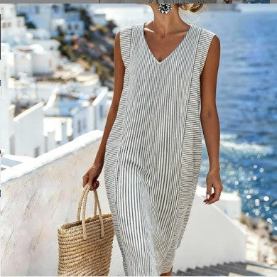 Long Patch Pocket Kaftan Dress