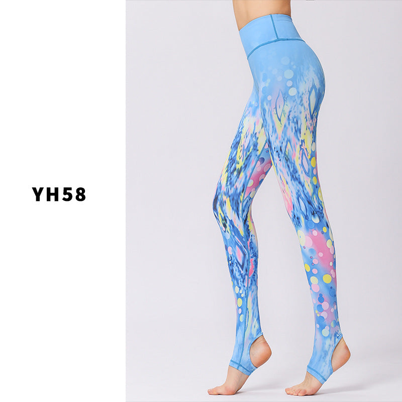 Yoga clothing women's breathable foot tights