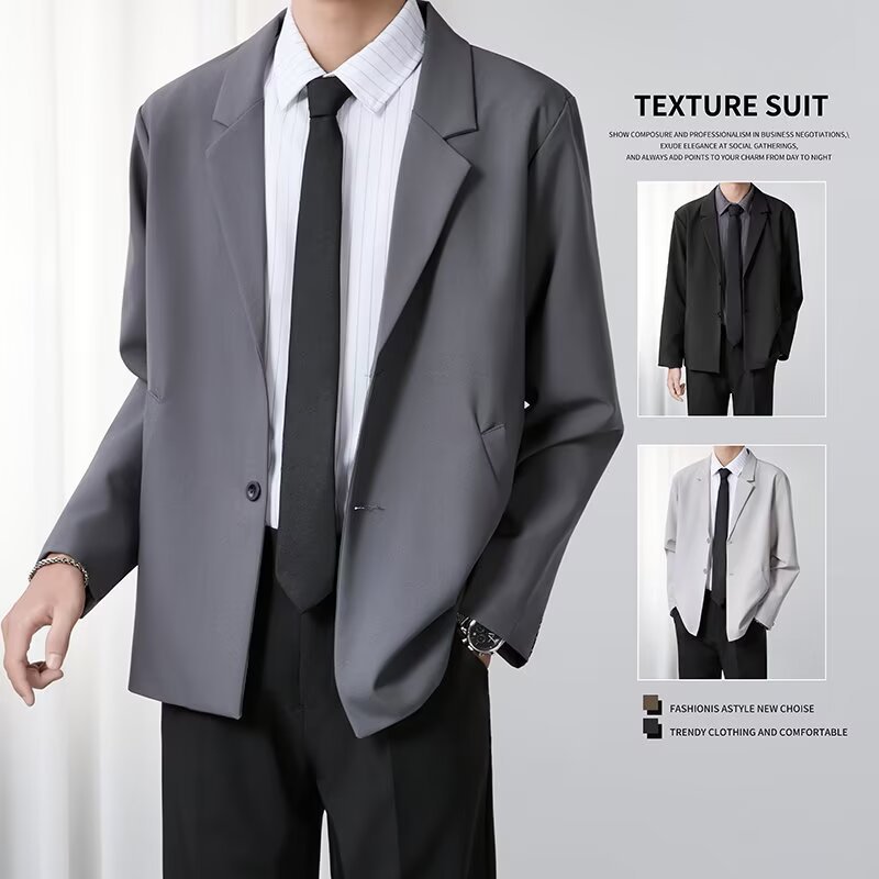 Men's Slim-Fit Fashionable Casual Suit Jacket