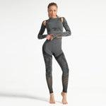 Seamless camouflage hollow yoga clothing suit